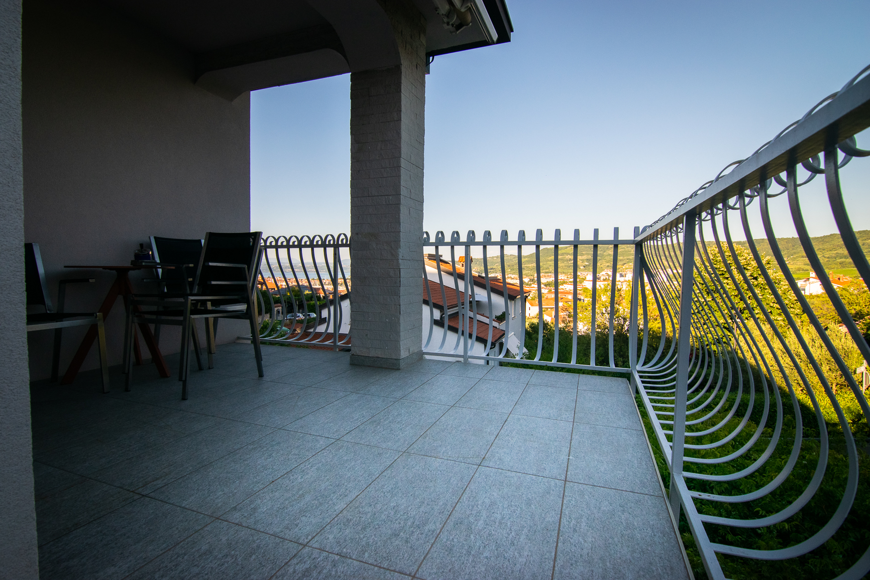 Terrace in Villa Uma – Beds Luxury Holiday Home on the Slovenian Seaside